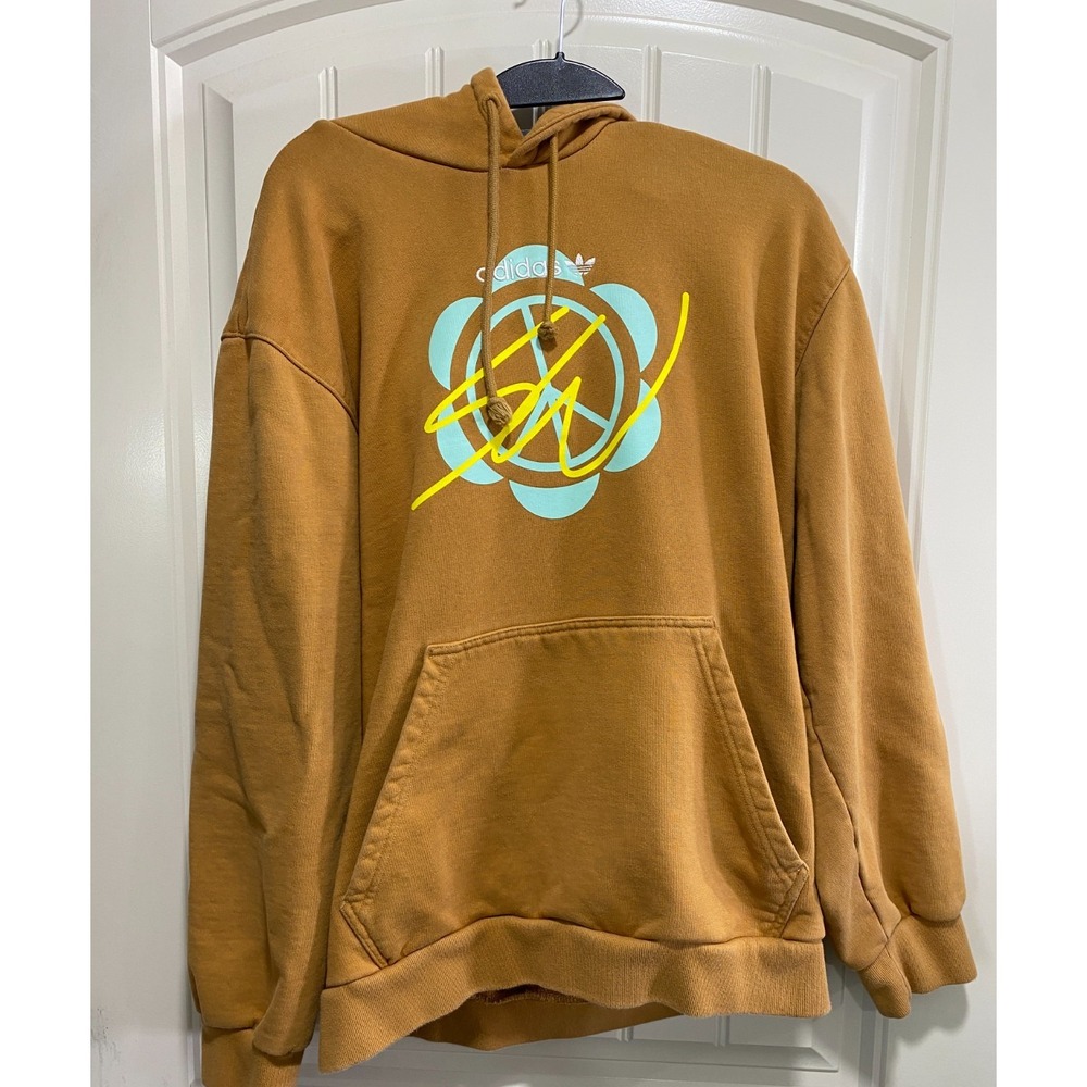 Adidas Originals Men's Large Heavy Weight Cotton Hoodie Sweatshirt Grunge Skate